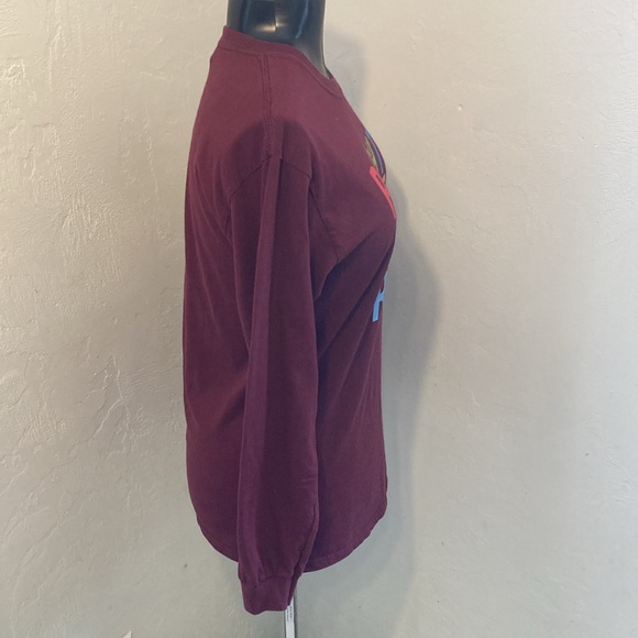 Gildan Ultra Cotton Maroon Graphic Rights Long Sleeve Teeshirt - Picture 10 of 13